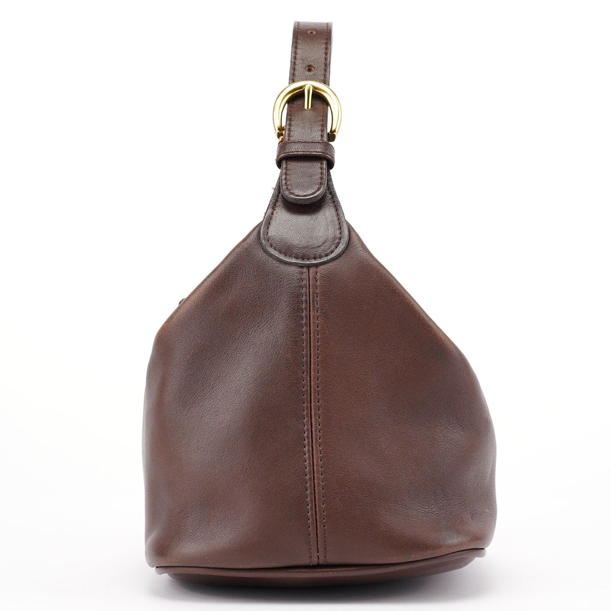 Brown Leather Hobo Shoulder Bag