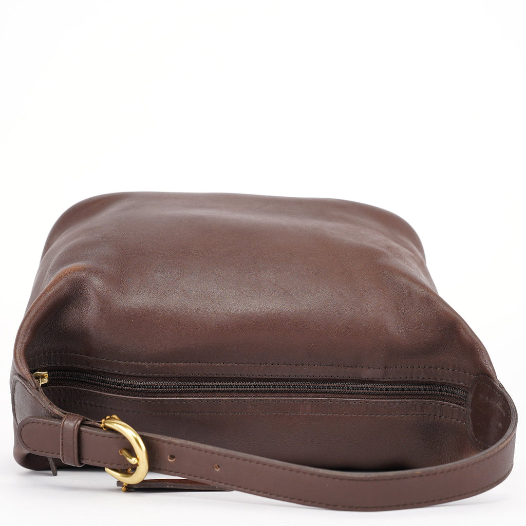 Brown Leather Hobo Shoulder Bag