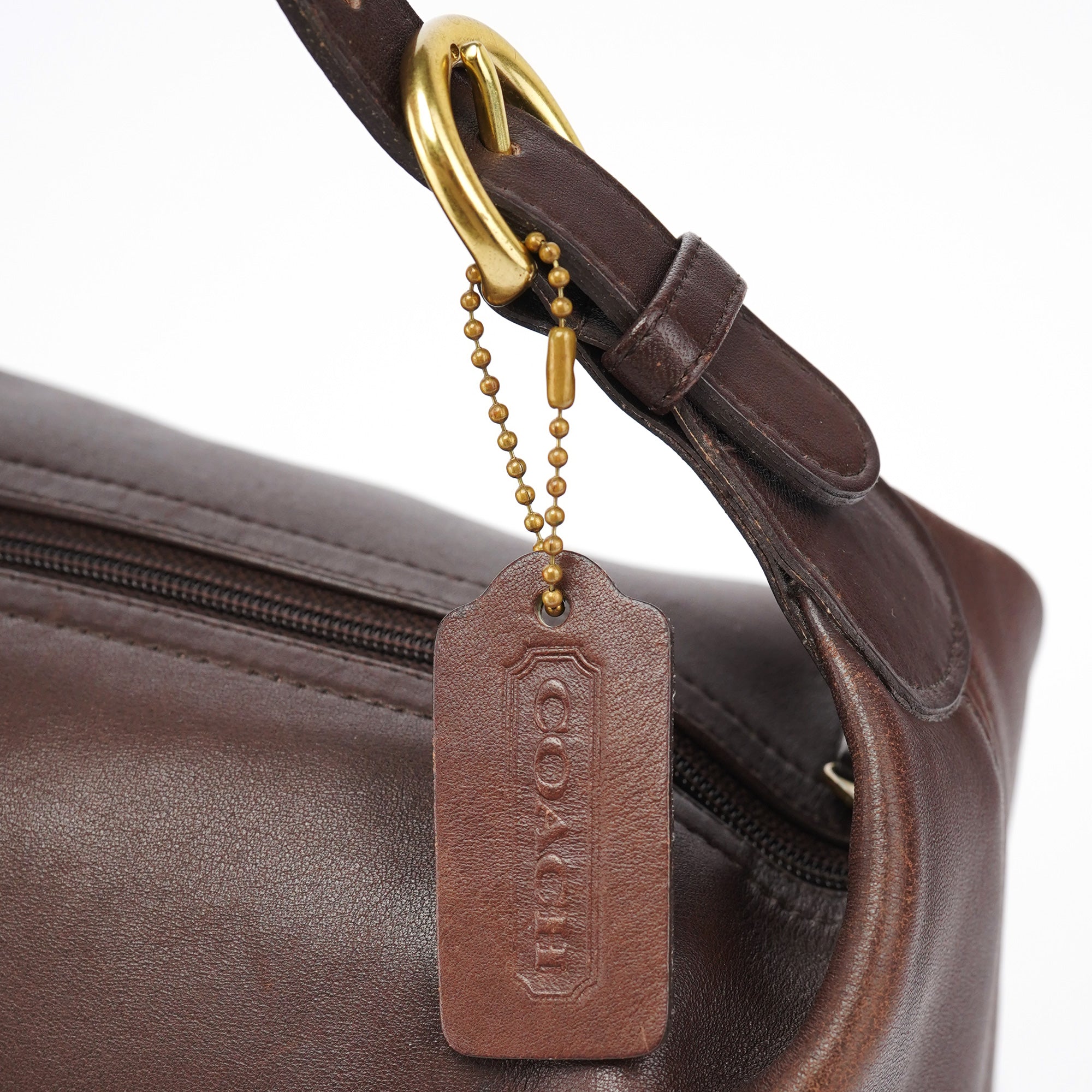 Brown Leather Hobo Shoulder Bag