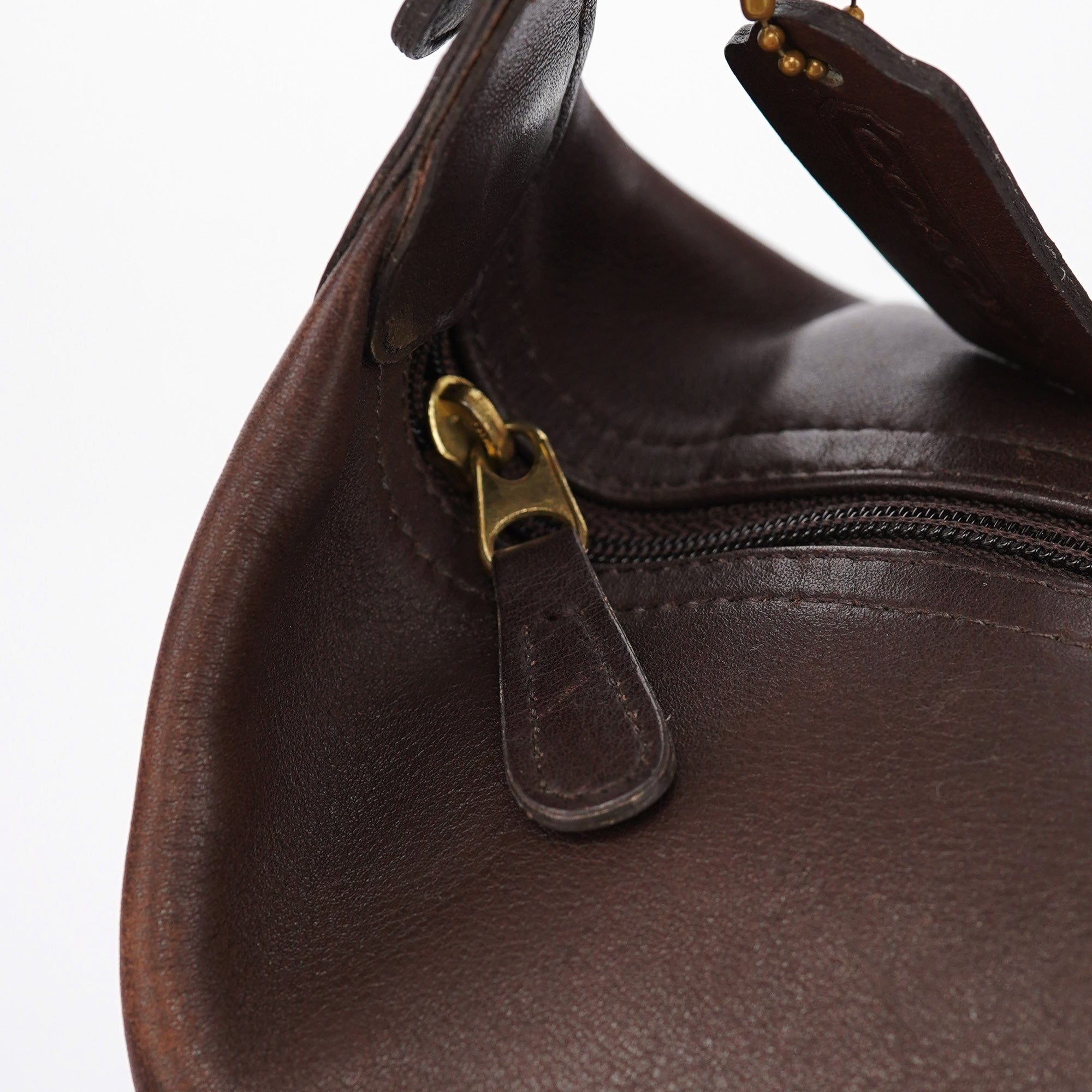 Brown Leather Hobo Shoulder Bag