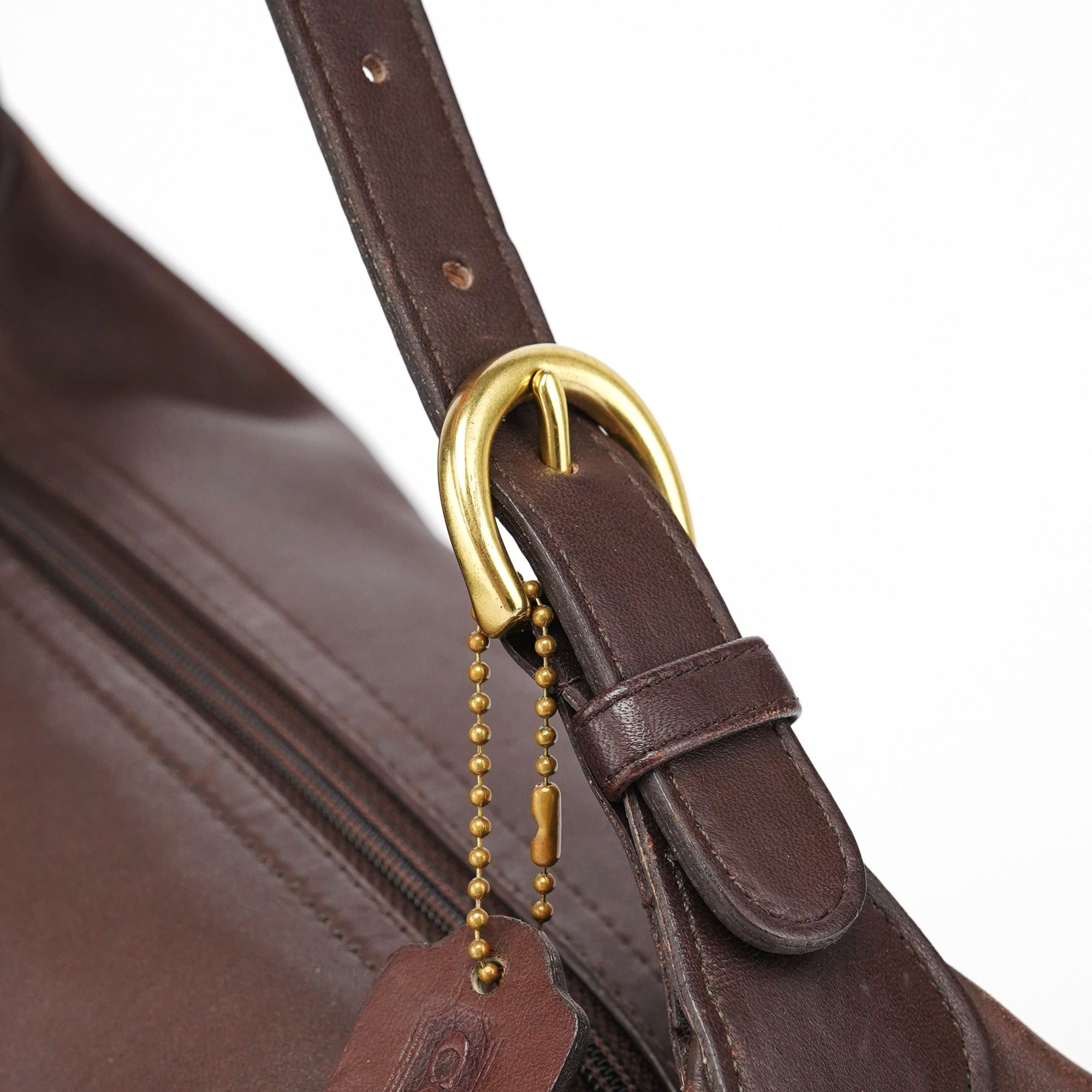 Brown Leather Hobo Shoulder Bag