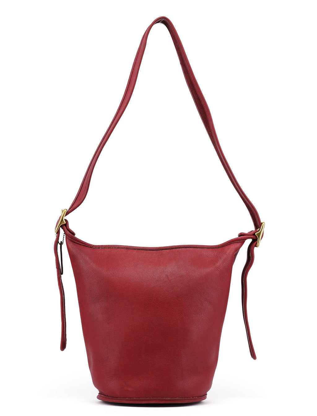 Burgundy Leather Bucket Ergo Shoulder Bag