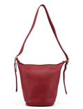Burgundy Leather Bucket Ergo Shoulder Bag
