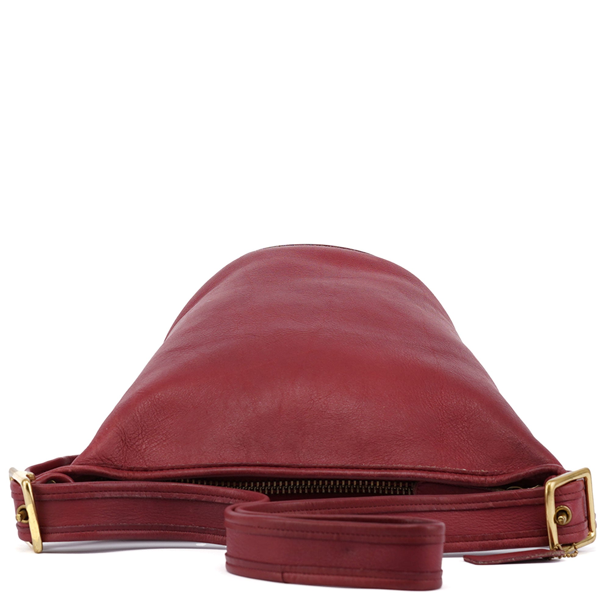 Burgundy Leather Bucket Ergo Shoulder Bag