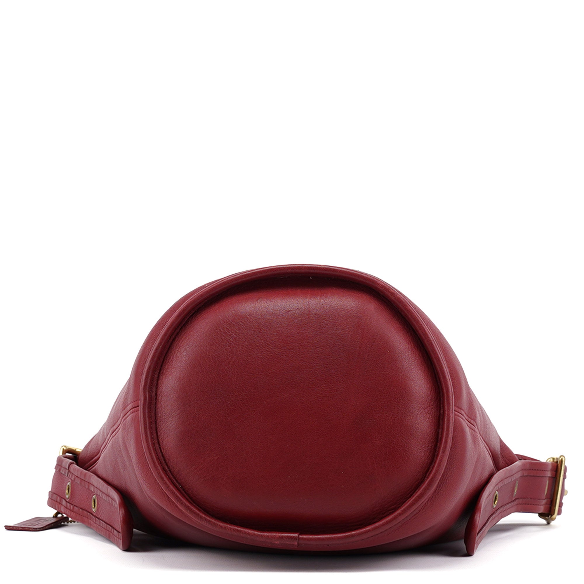 Burgundy Leather Bucket Ergo Shoulder Bag