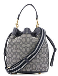 C3853 Beige Navy Signature C Bucket 2-Way Bag