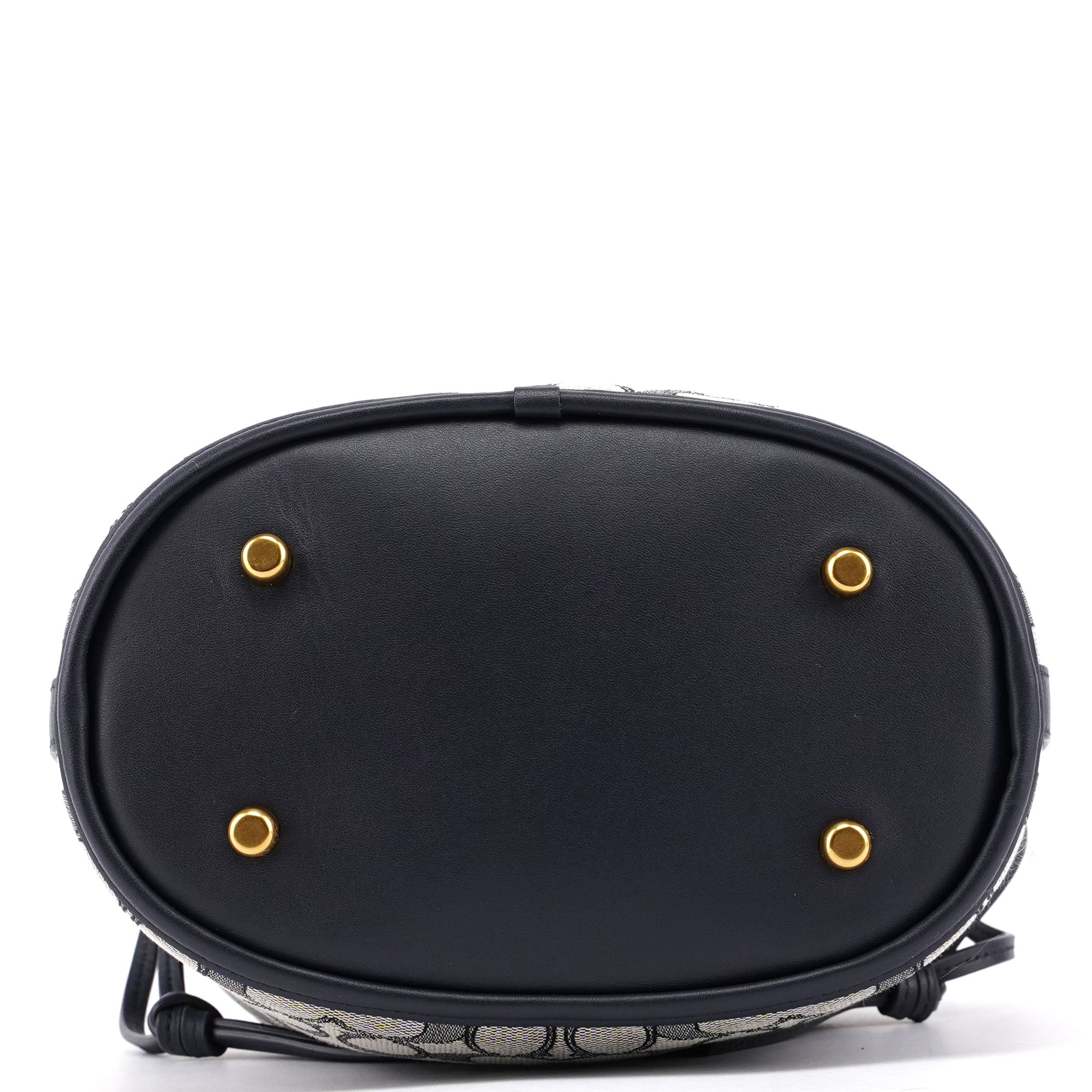 C3853 Beige Navy Signature C Bucket 2-Way Bag