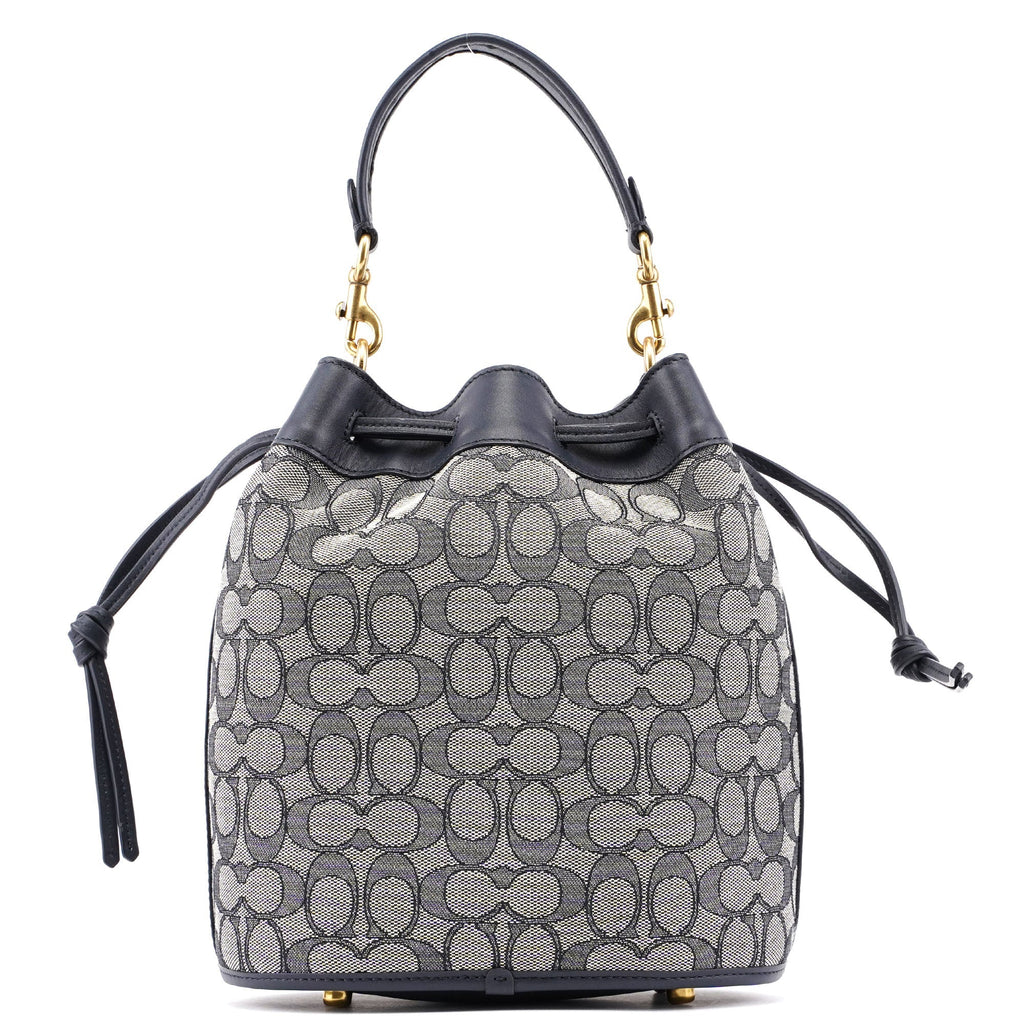 C3853 Beige Navy Signature C Bucket 2-Way Bag