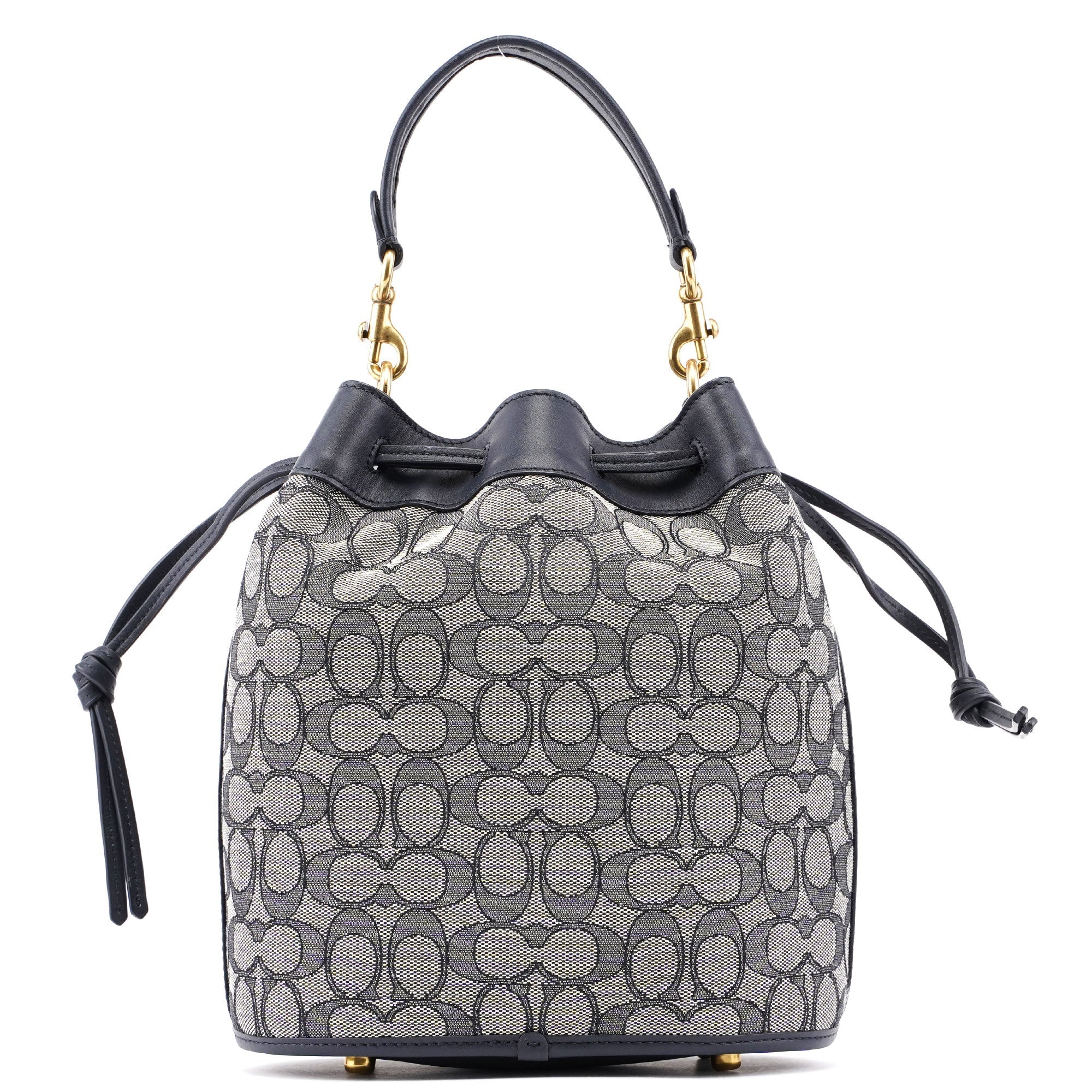 C3853 Beige Navy Signature C Bucket 2-Way Bag