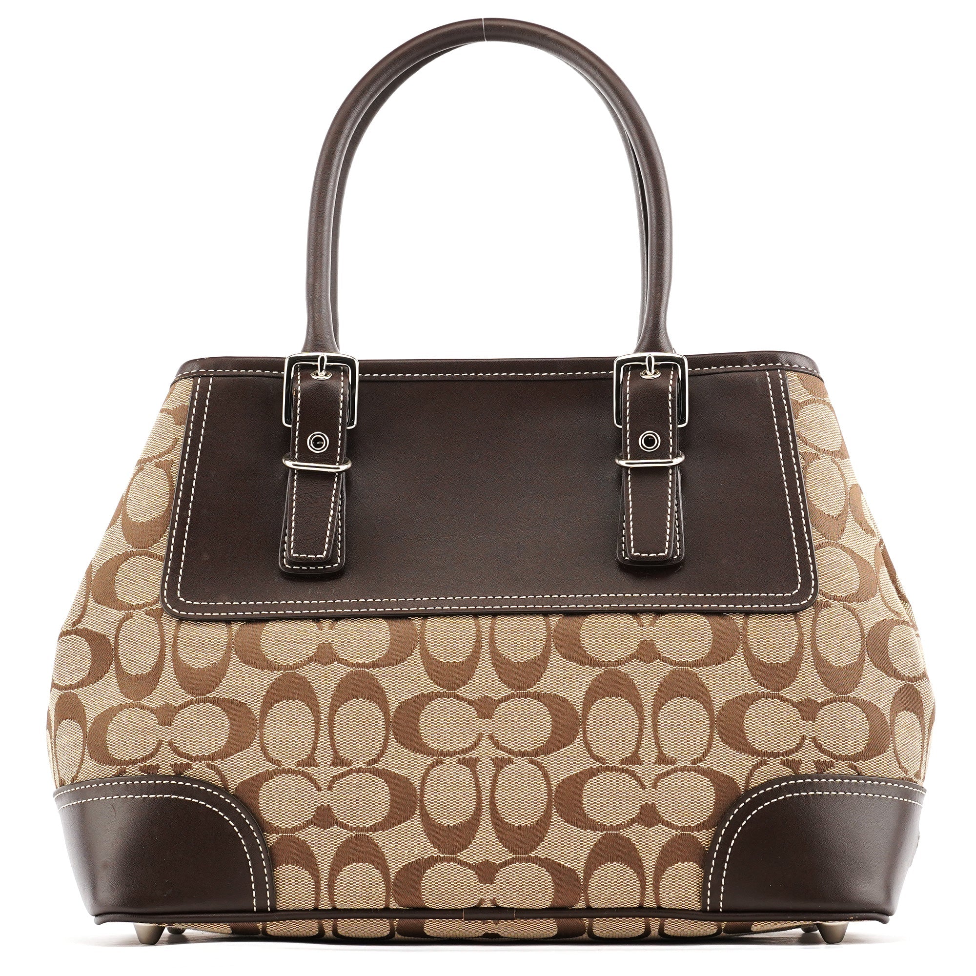 F06366 Beige Brown Signature Soho Tote Bag