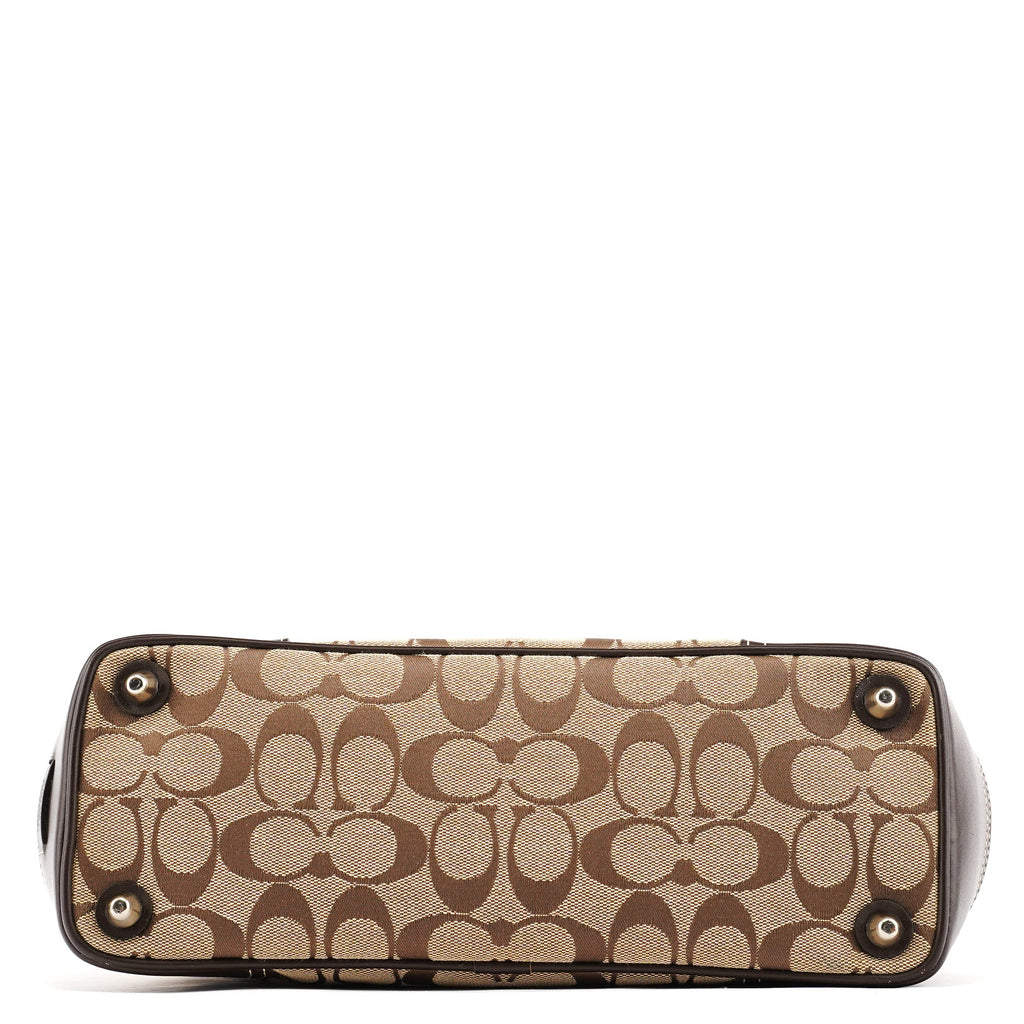 F06366 Beige Brown Signature Soho Tote Bag