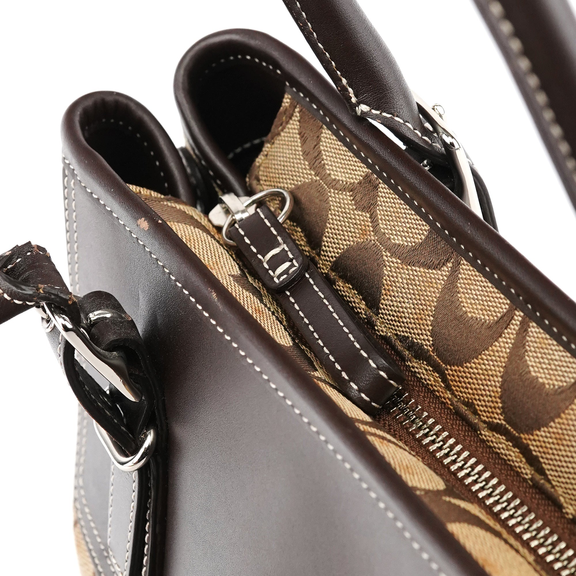 F06366 Beige Brown Signature Soho Tote Bag