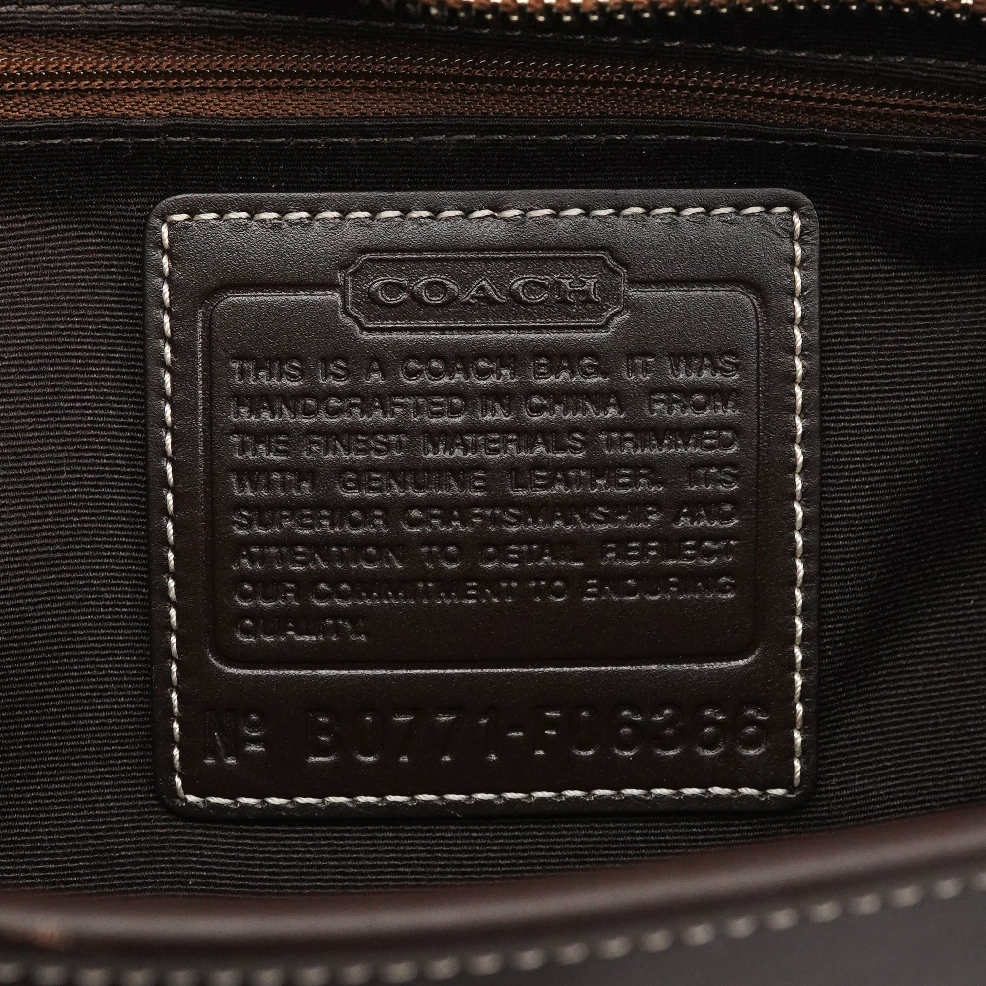 F06366 Beige Brown Signature Soho Tote Bag