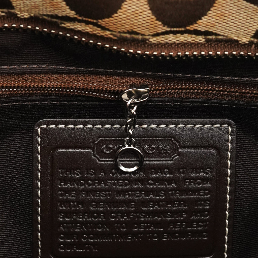 F06366 Beige Brown Signature Soho Tote Bag