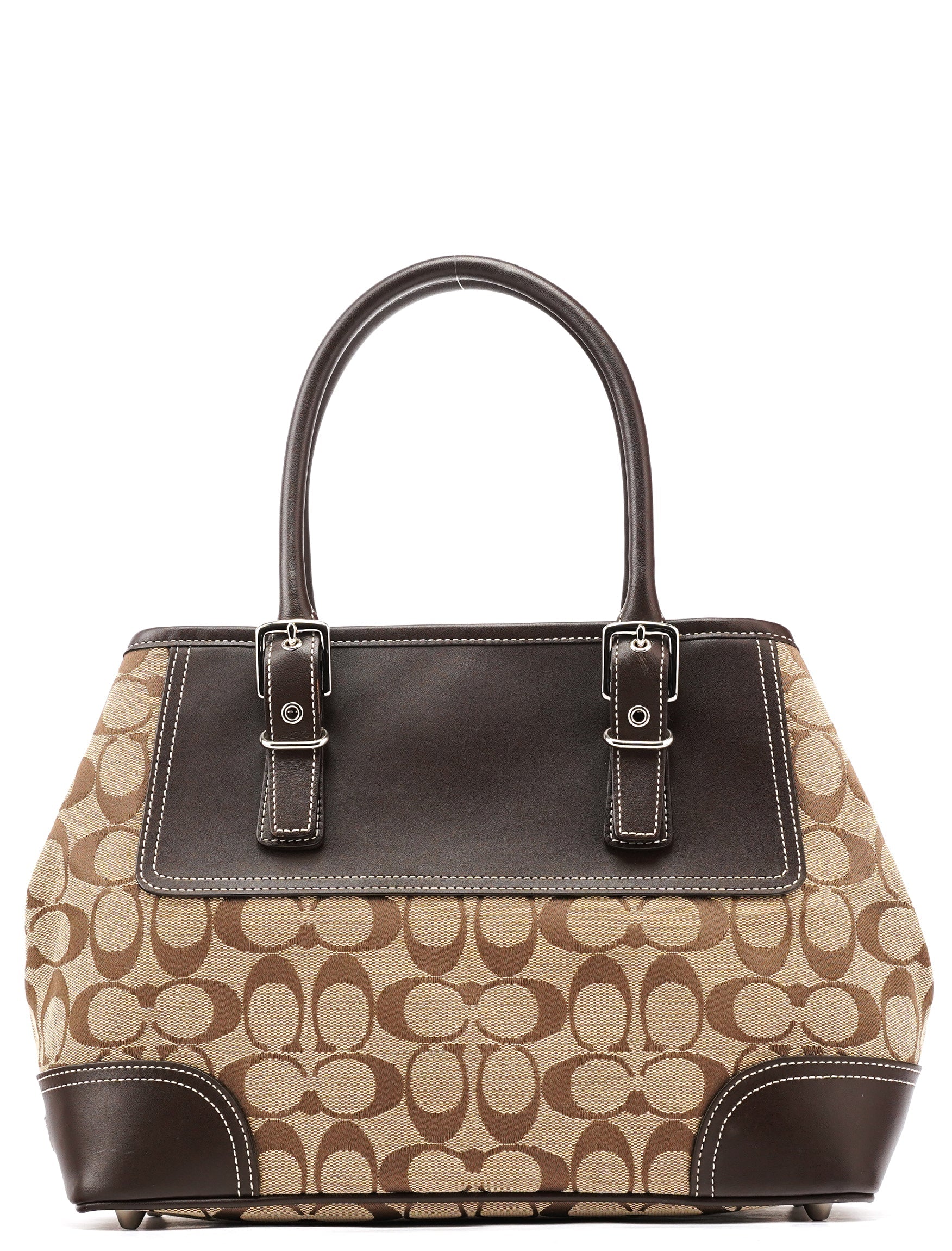 F06366 Beige Brown Signature Soho Tote Bag