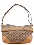 F07077 Beige Signature C Hobo Shoulder Bag