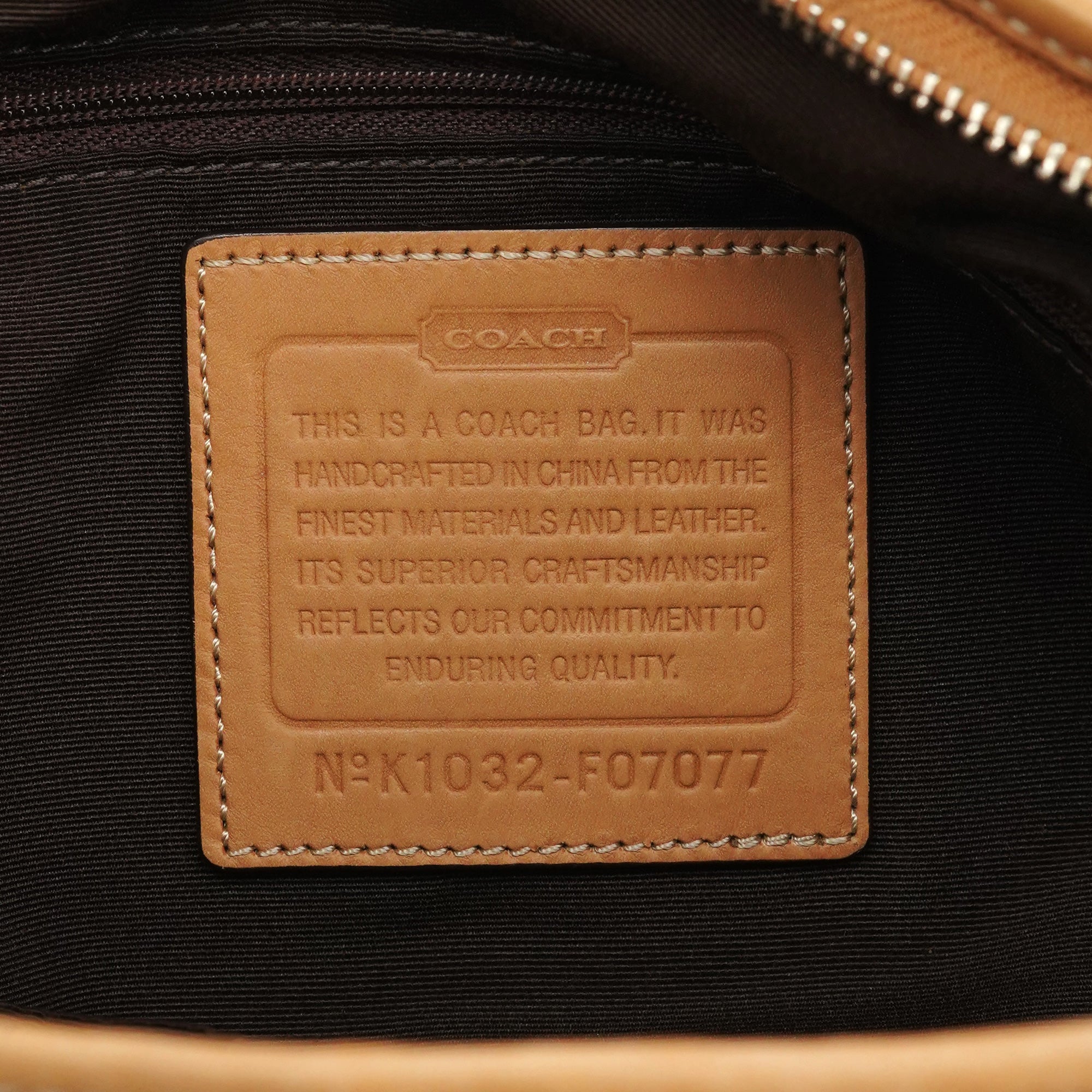 F07077 Beige Tan Signature Canvas Soho 2-Way Bag