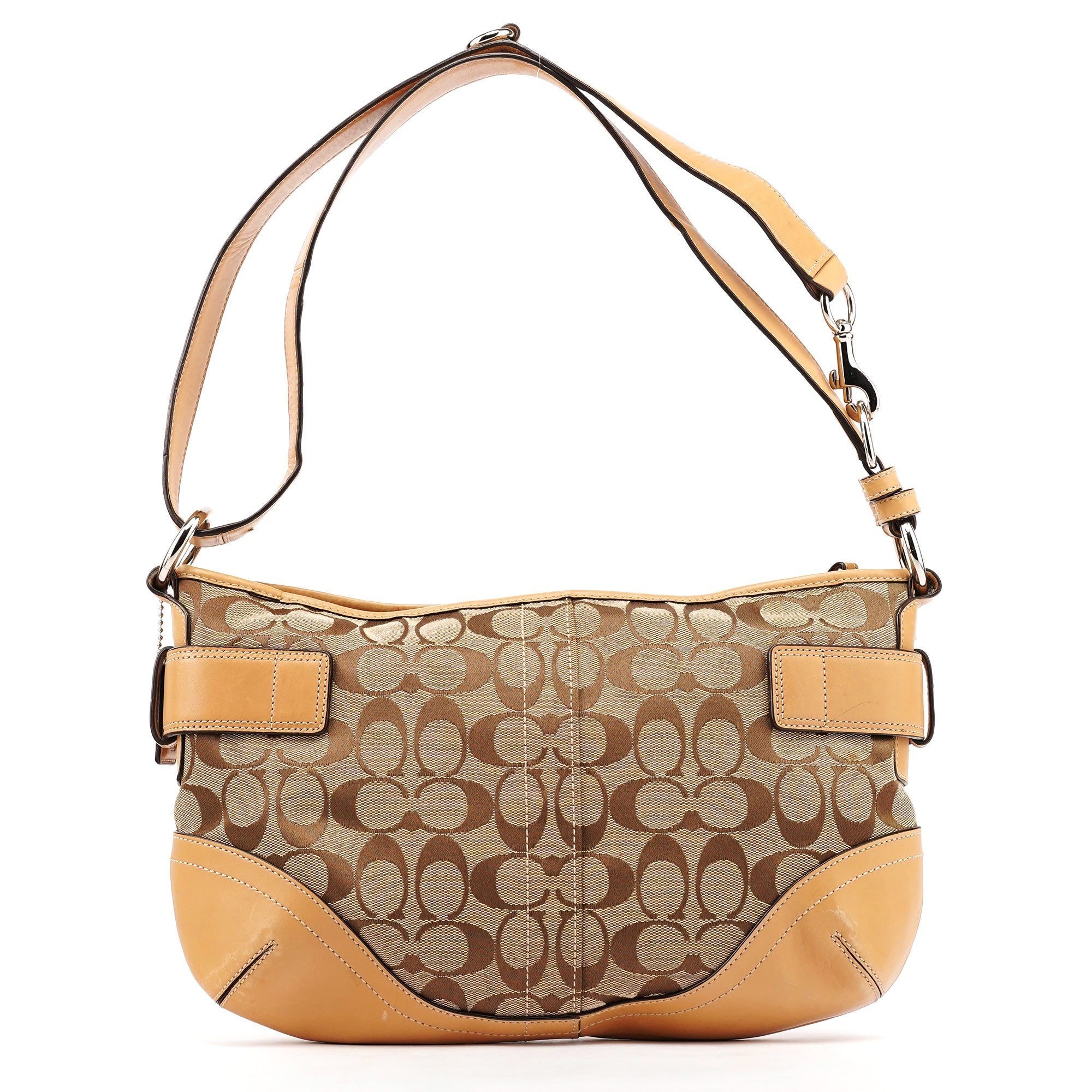 F07077 Beige Tan Signature Canvas Soho 2-Way Bag