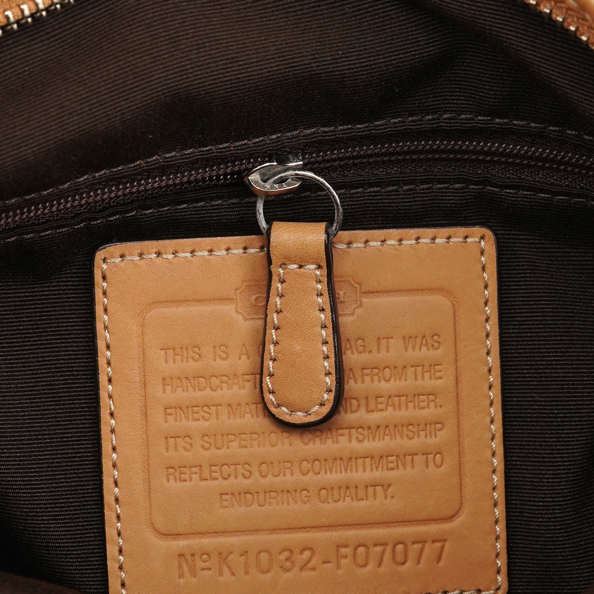 F07077 Beige Tan Signature Canvas Soho 2-Way Bag
