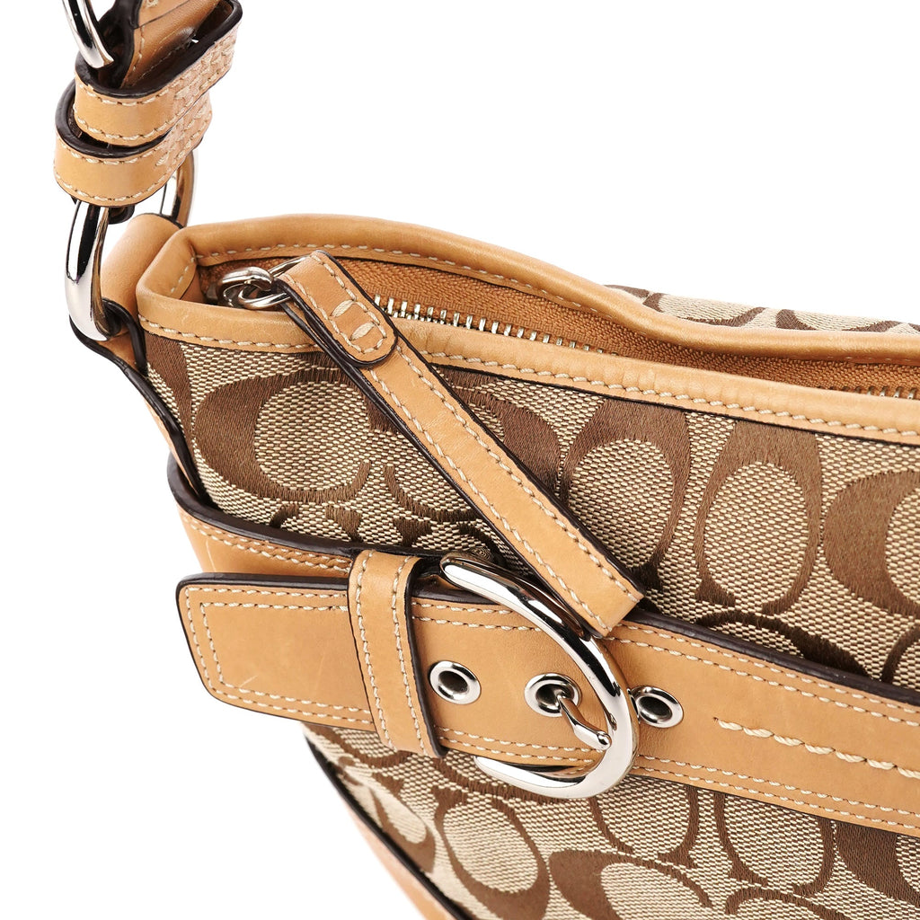 F07077 Beige Tan Signature Canvas Soho 2-Way Bag
