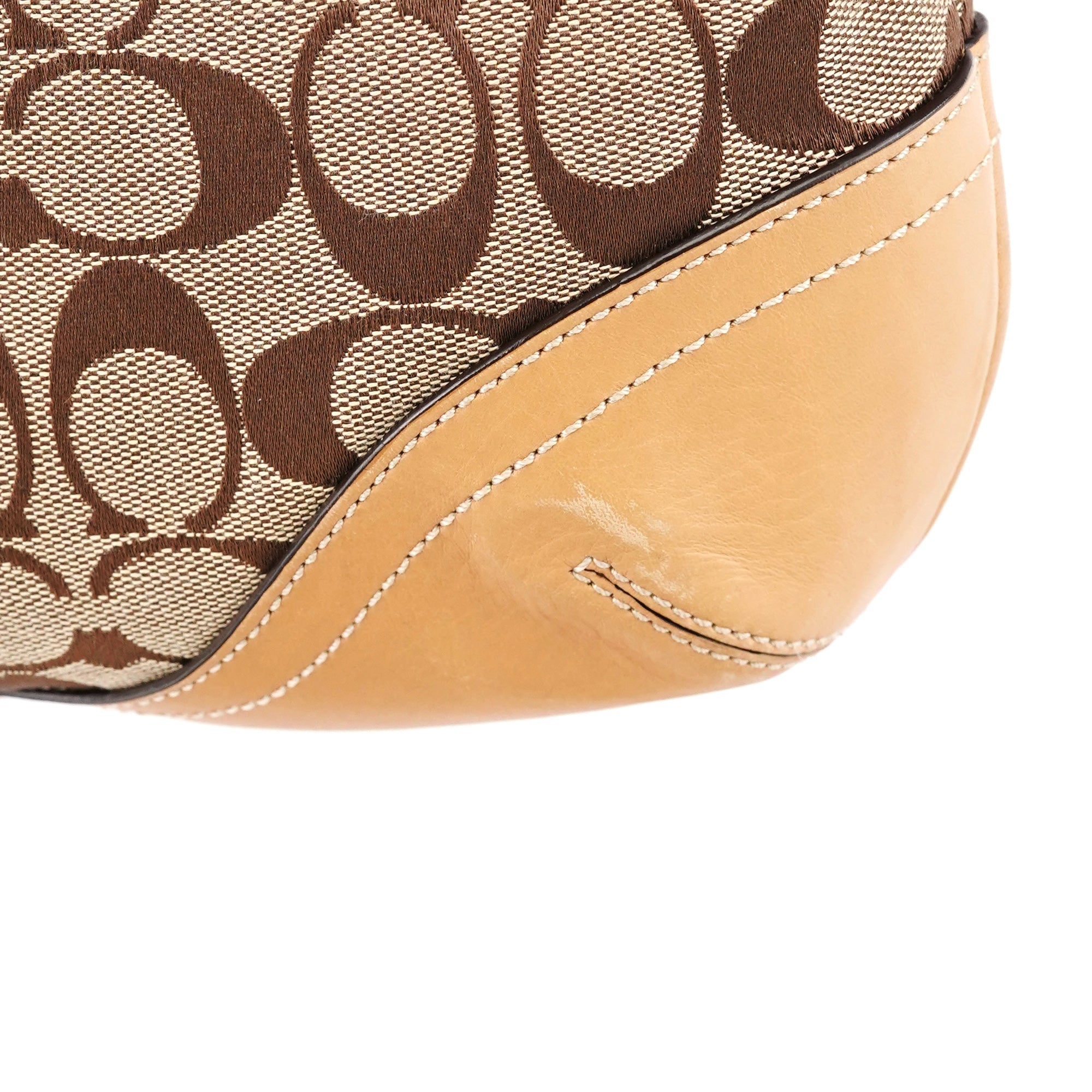F07077 Beige Tan Signature Canvas Soho 2-Way Bag