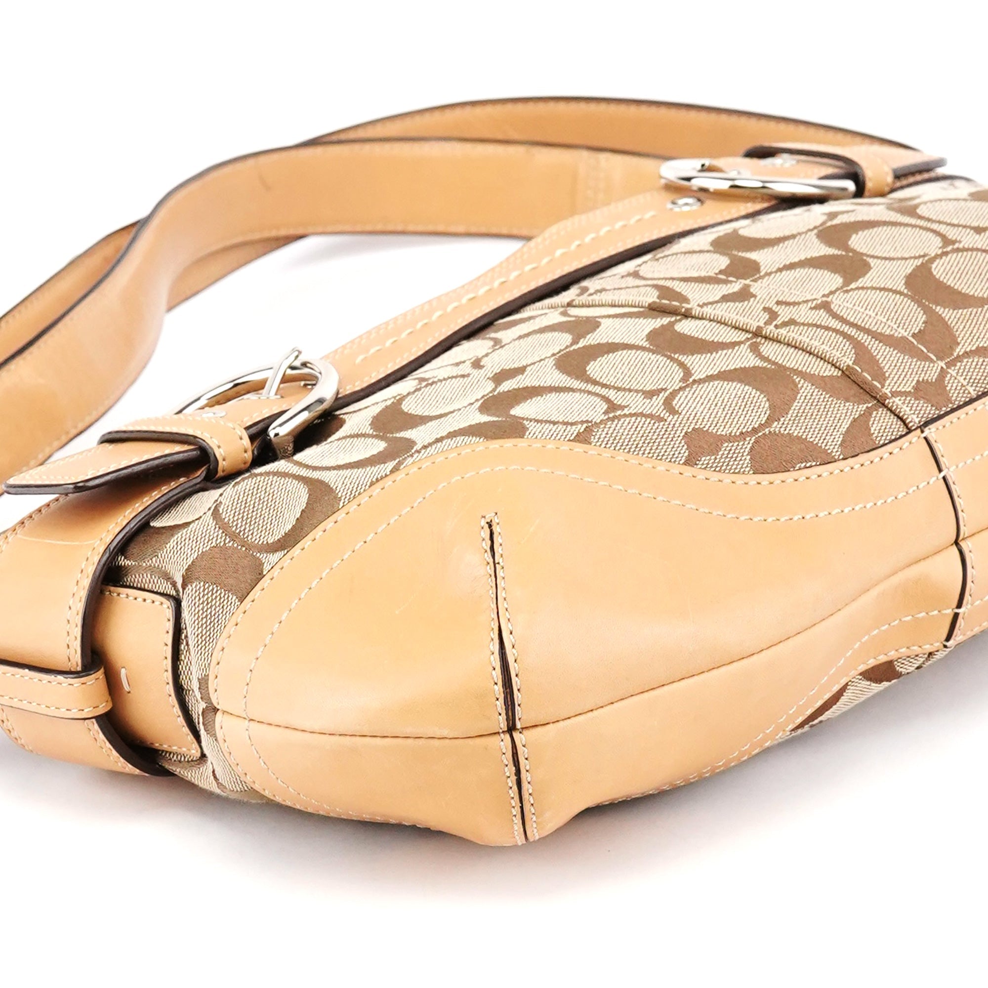 F07077 Beige Tan Signature Canvas Soho 2-Way Bag