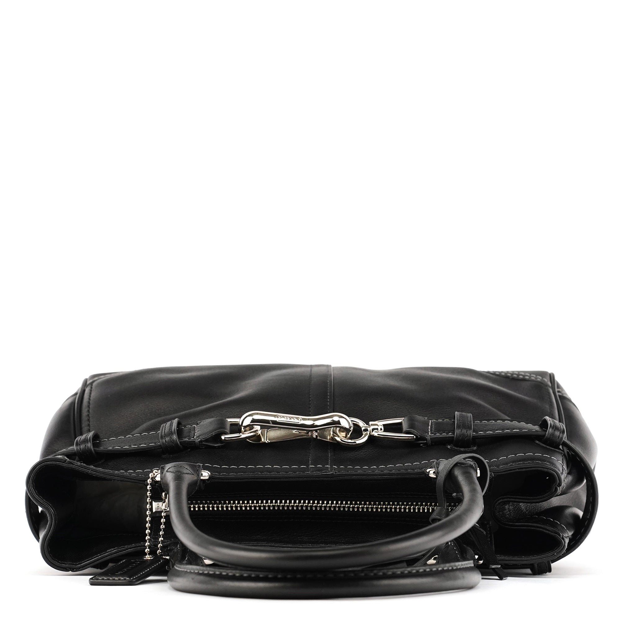 F08A70 Black Leather Hamptons Tote Bag