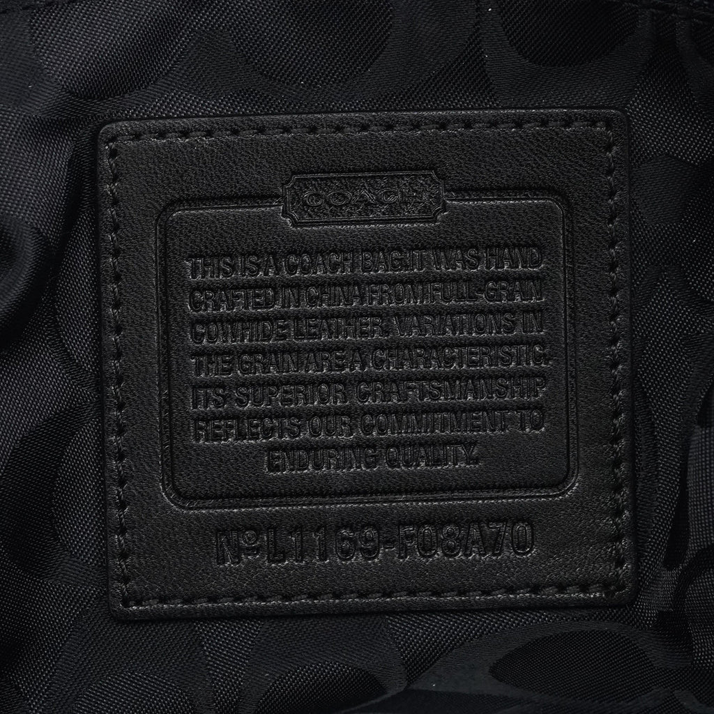 F08A70 Black Leather Hamptons Tote Bag