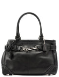 F08A70 Black Leather Hamptons Tote Bag