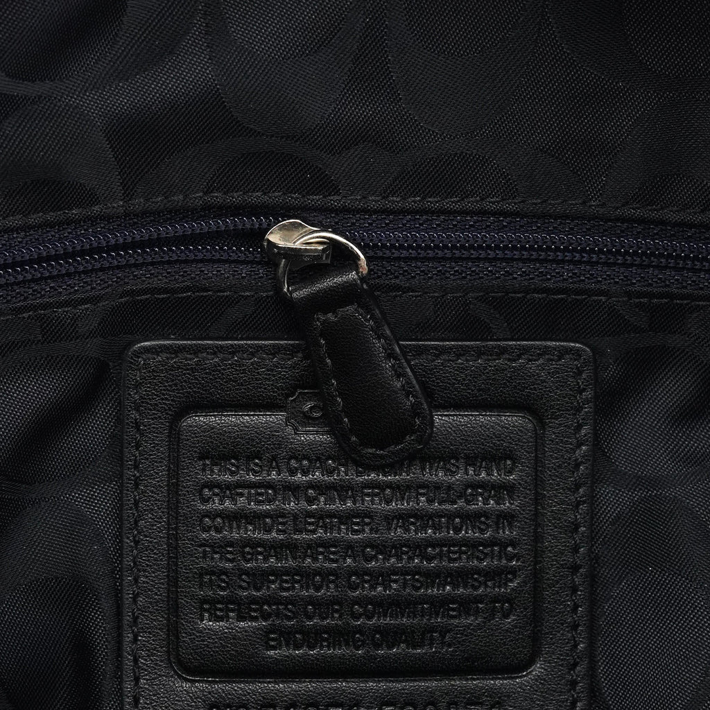 F08A71 Black Leather Hamptons Tote Bag