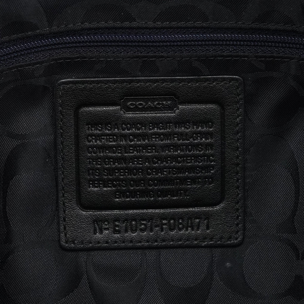 F08A71 Black Leather Hamptons Tote Bag