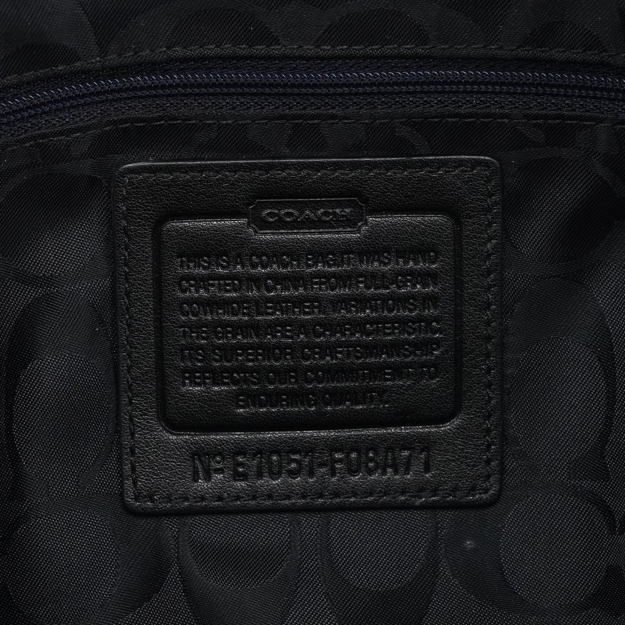 F08A71 Black Leather Hamptons Tote Bag