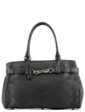 F08A71 Black Leather Hamptons Tote Bag
