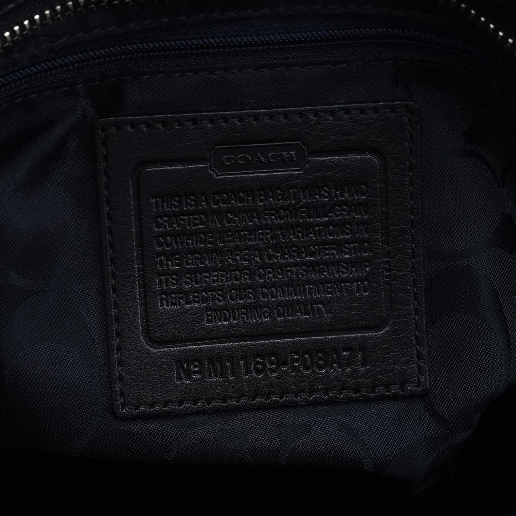 F08A71 Black Leather Hamptons Tote Bag