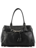 F08A71 Black Leather Hamptons Tote Bag