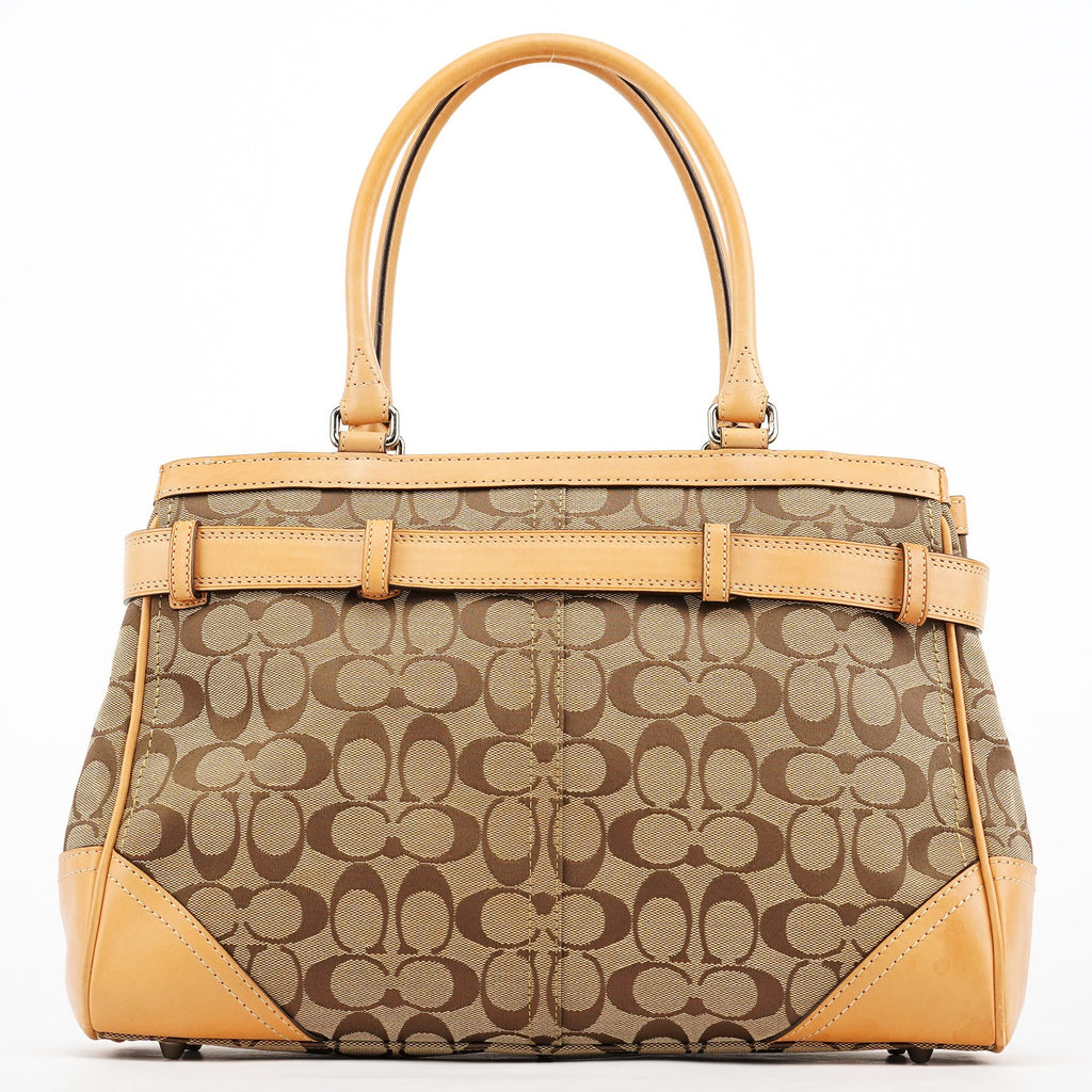 F08K07 Beige Tan Signature Hampton Tote Bag