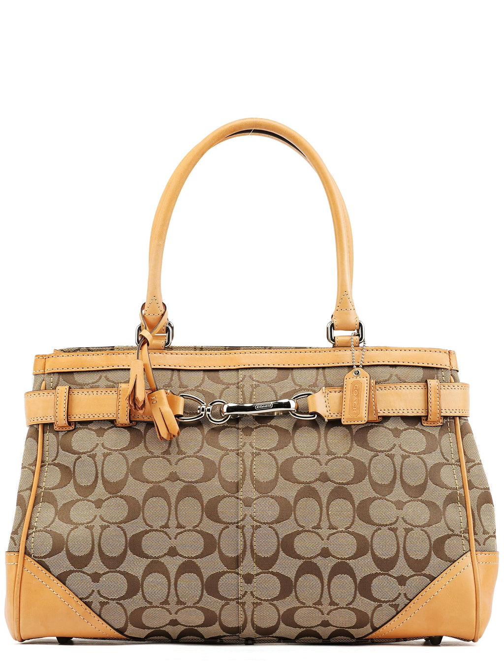 F08K07 Beige Tan Signature Hampton Tote Bag