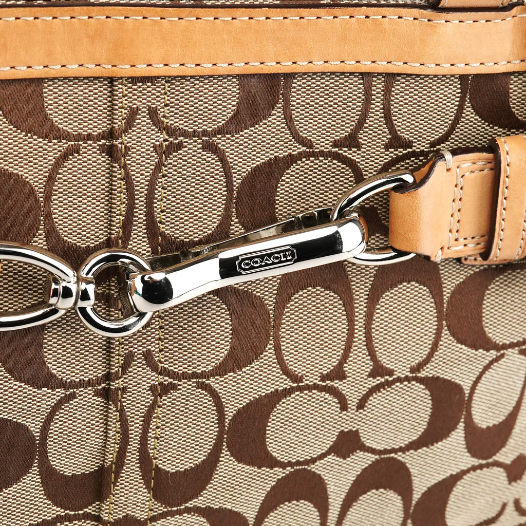 F08K07 Beige Tan Signature Tote Bag