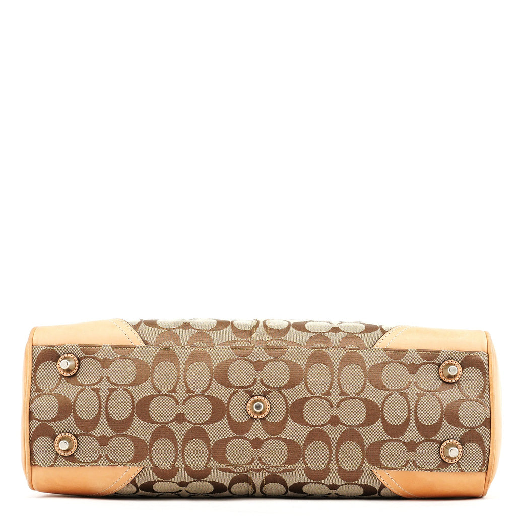 F08K07 Beige Tan Signature Tote Bag