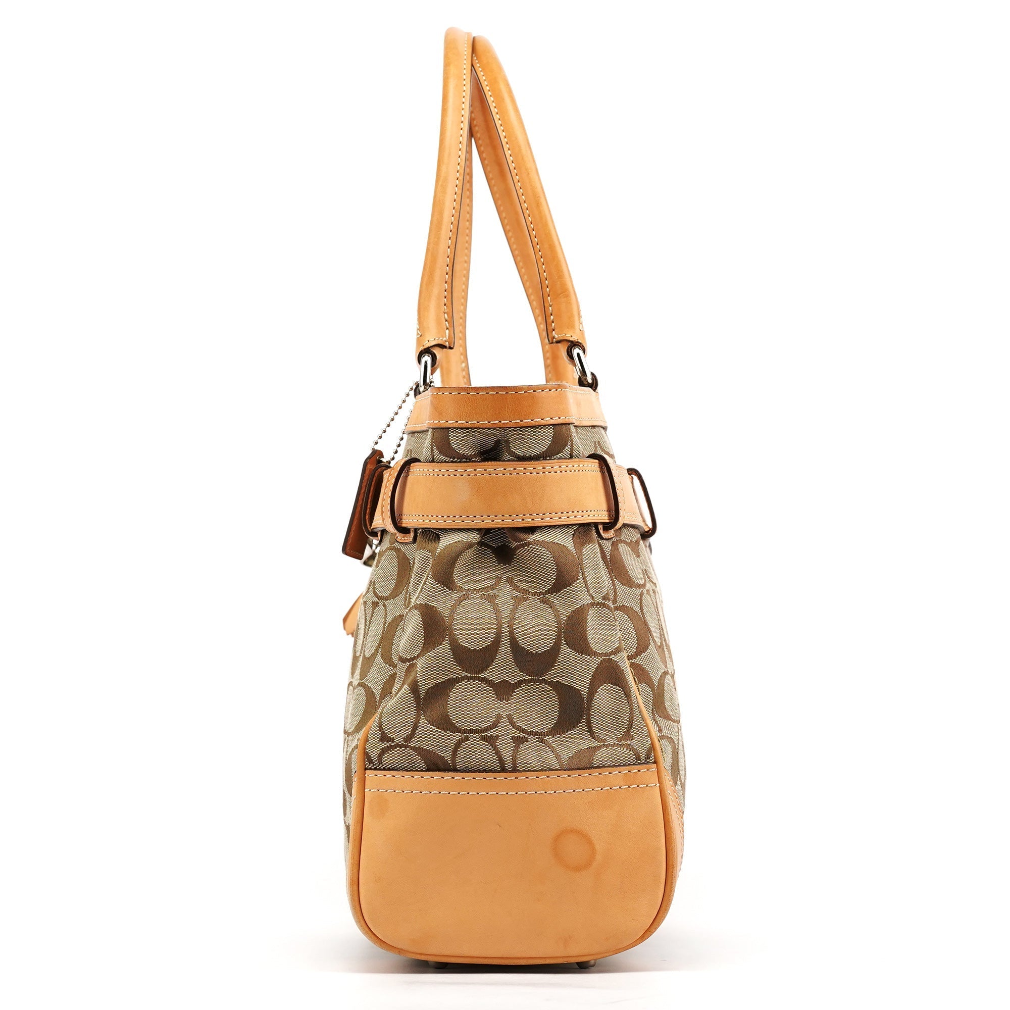 F08K07 Beige Tan Signature Tote Bag
