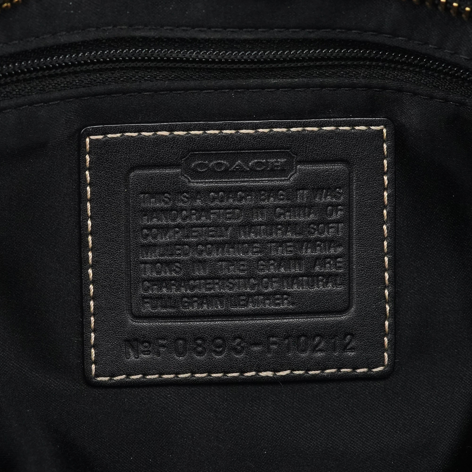 F10212 Black Leather Tote Bag
