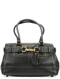 F10212 Black Leather Tote Bag