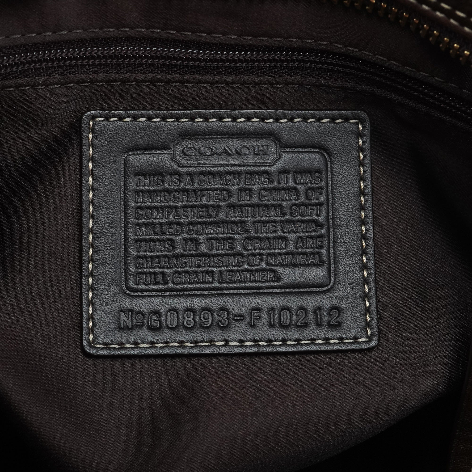 F10212 Brown Pebbled Leather Hamptons Tote Bag