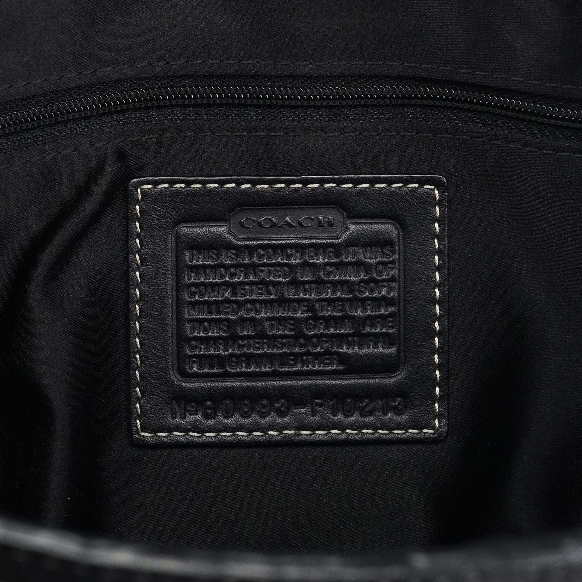 F10213 Black Pebbled Leather Hamptons Tote Bag