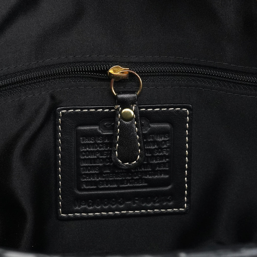F10213 Black Pebbled Leather Hamptons Tote Bag