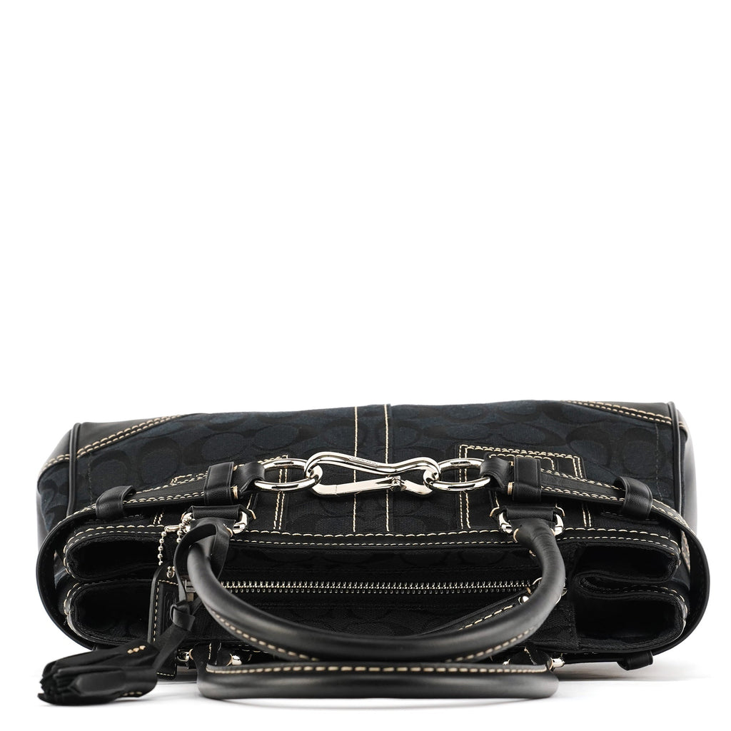 F10245 Black Signature Hamptons Tote Bag
