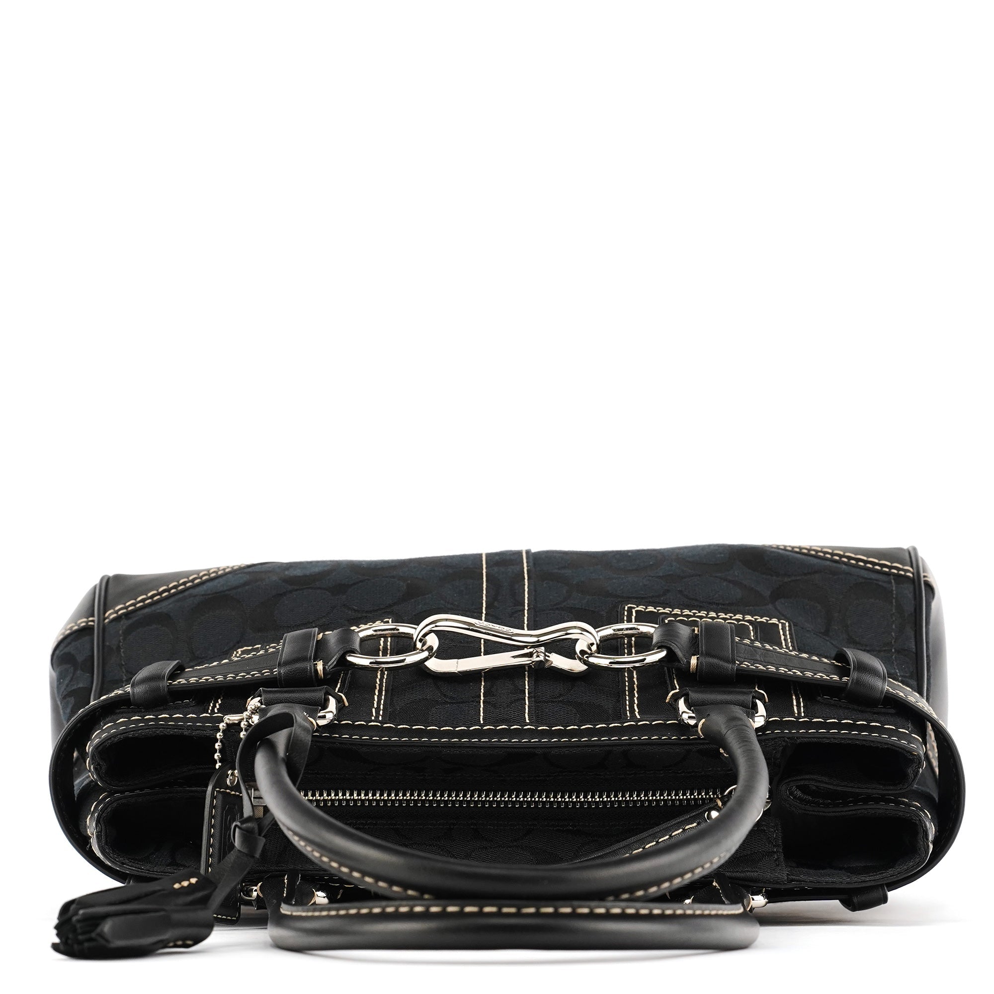 F10245 Black Signature Hamptons Tote Bag
