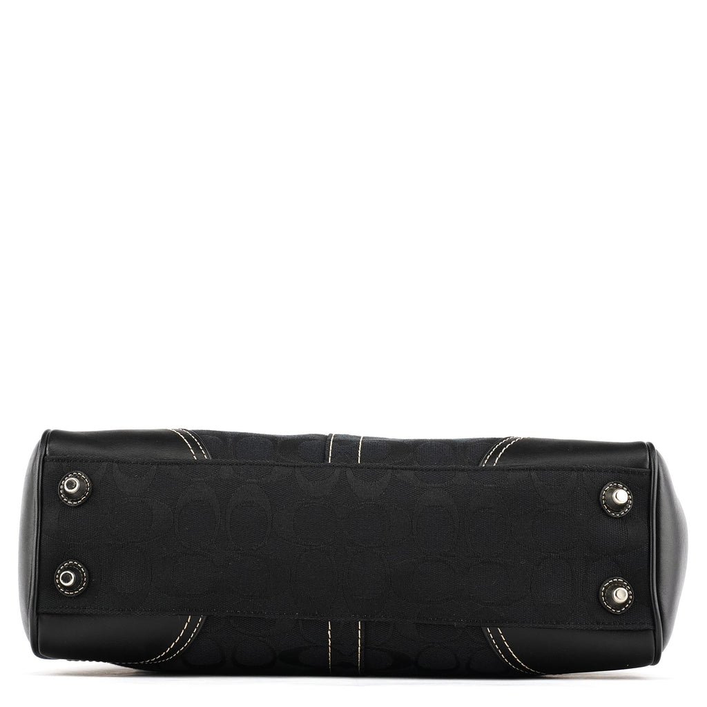 F10245 Black Signature Hamptons Tote Bag