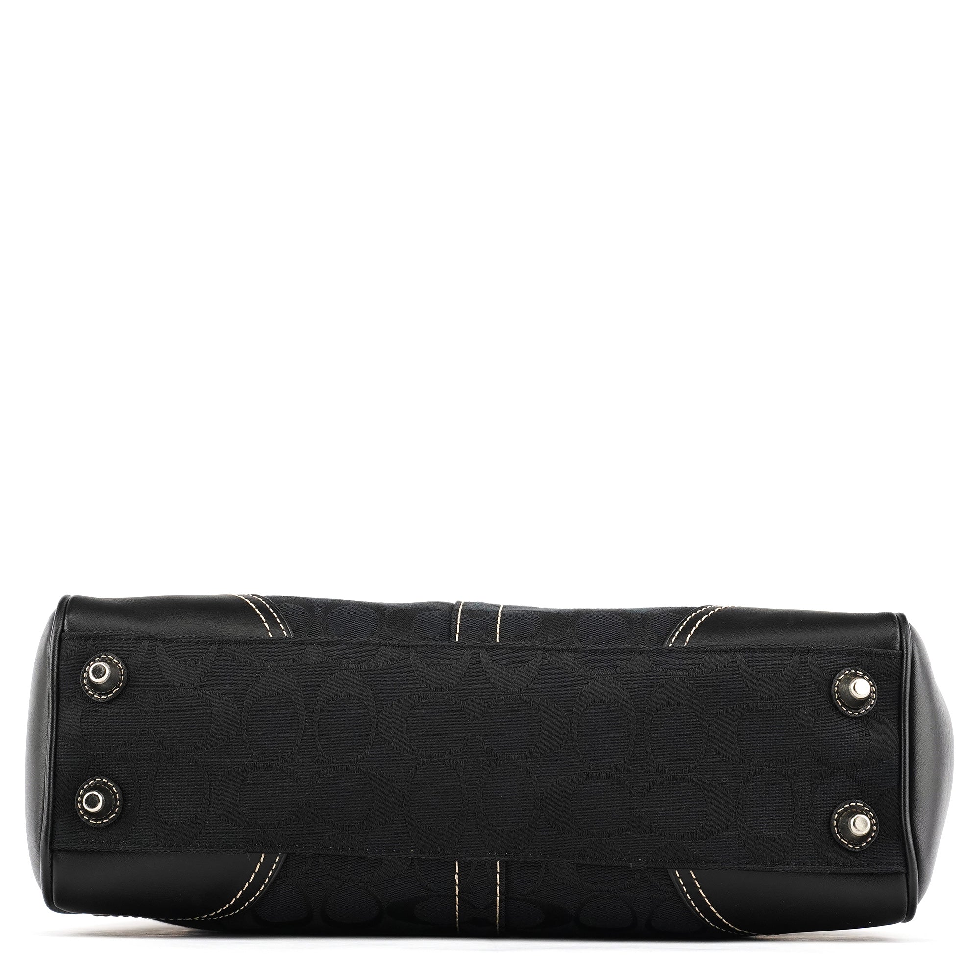 F10245 Black Signature Hamptons Tote Bag