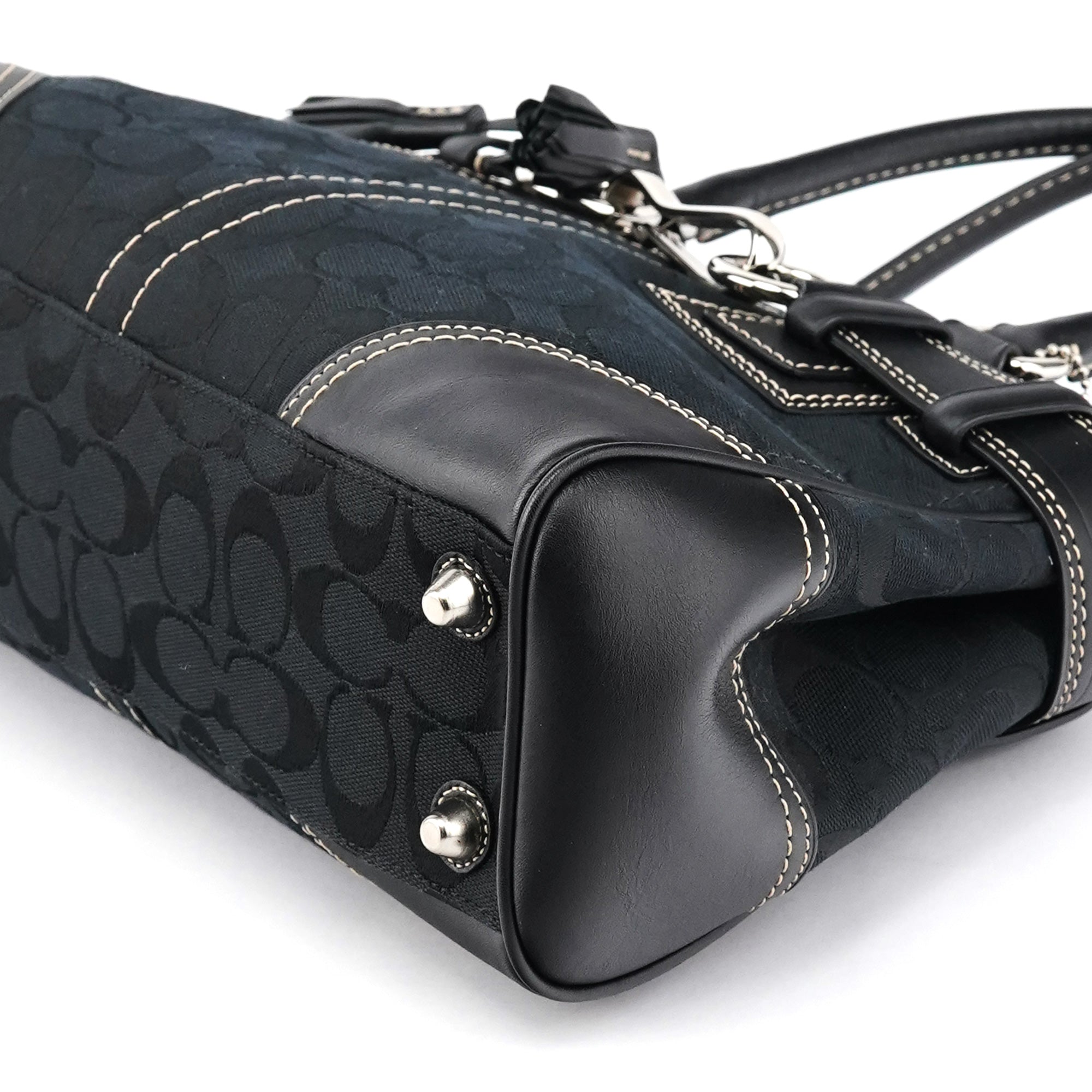 F10245 Black Signature Hamptons Tote Bag